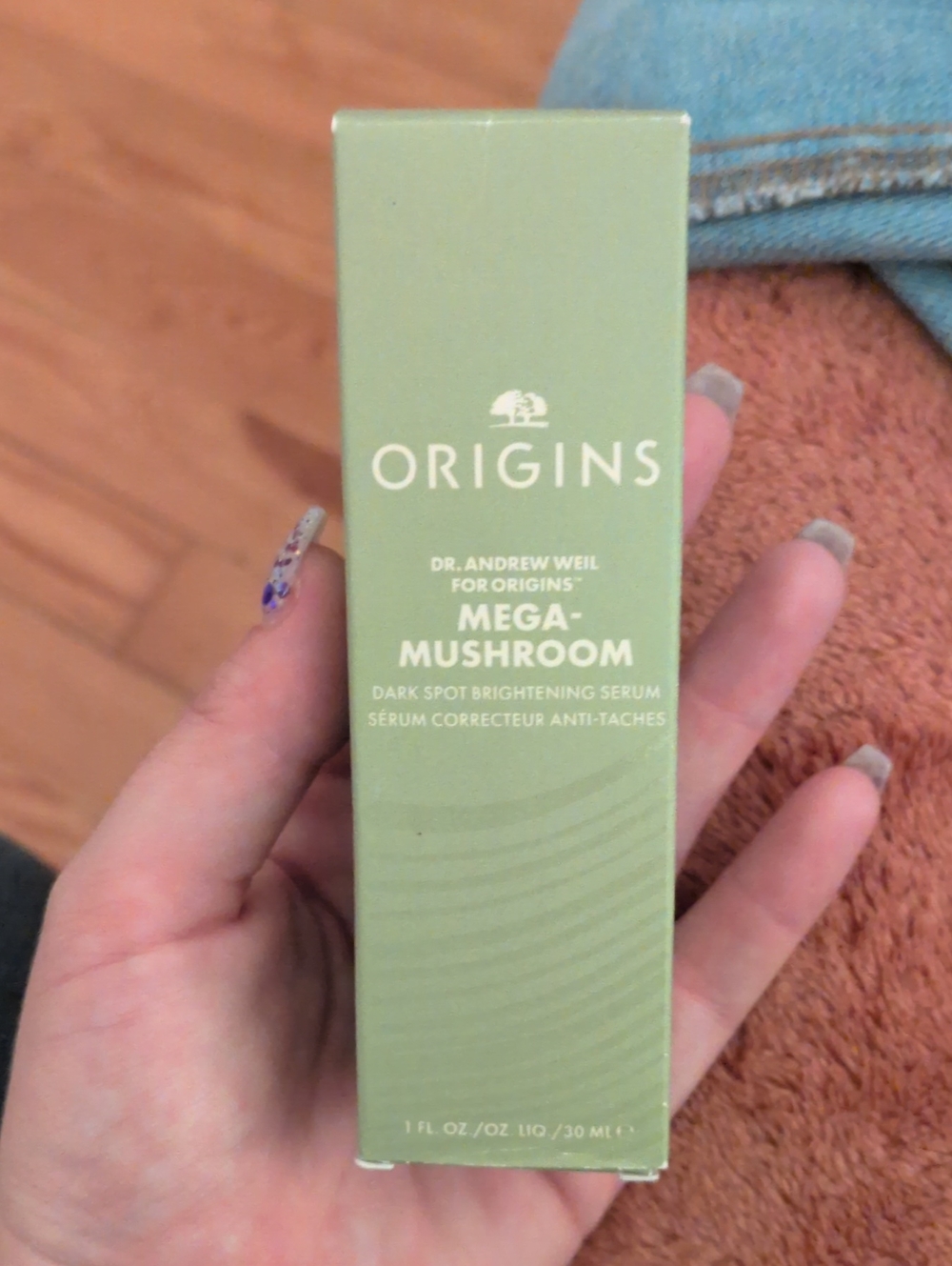 Origins Mega-Mushroom Dark Spot Brightening Serum — Light Green Packaging